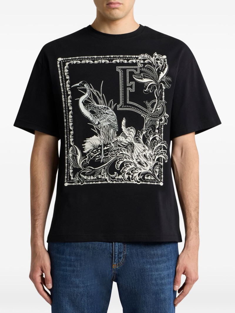 Etro placed-print cotton T-shirt outlook