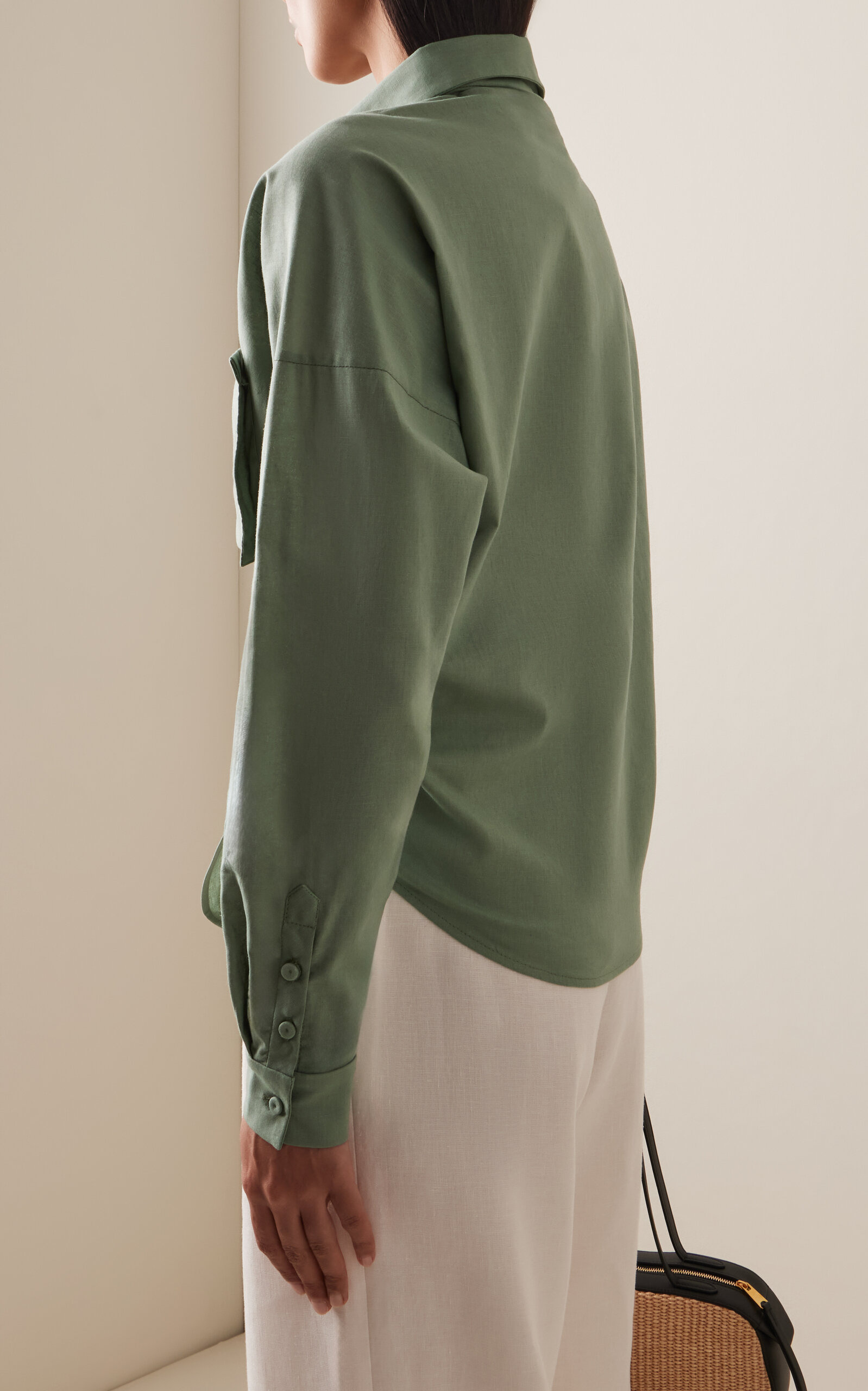 Reflejos Linen Shirt green - 4