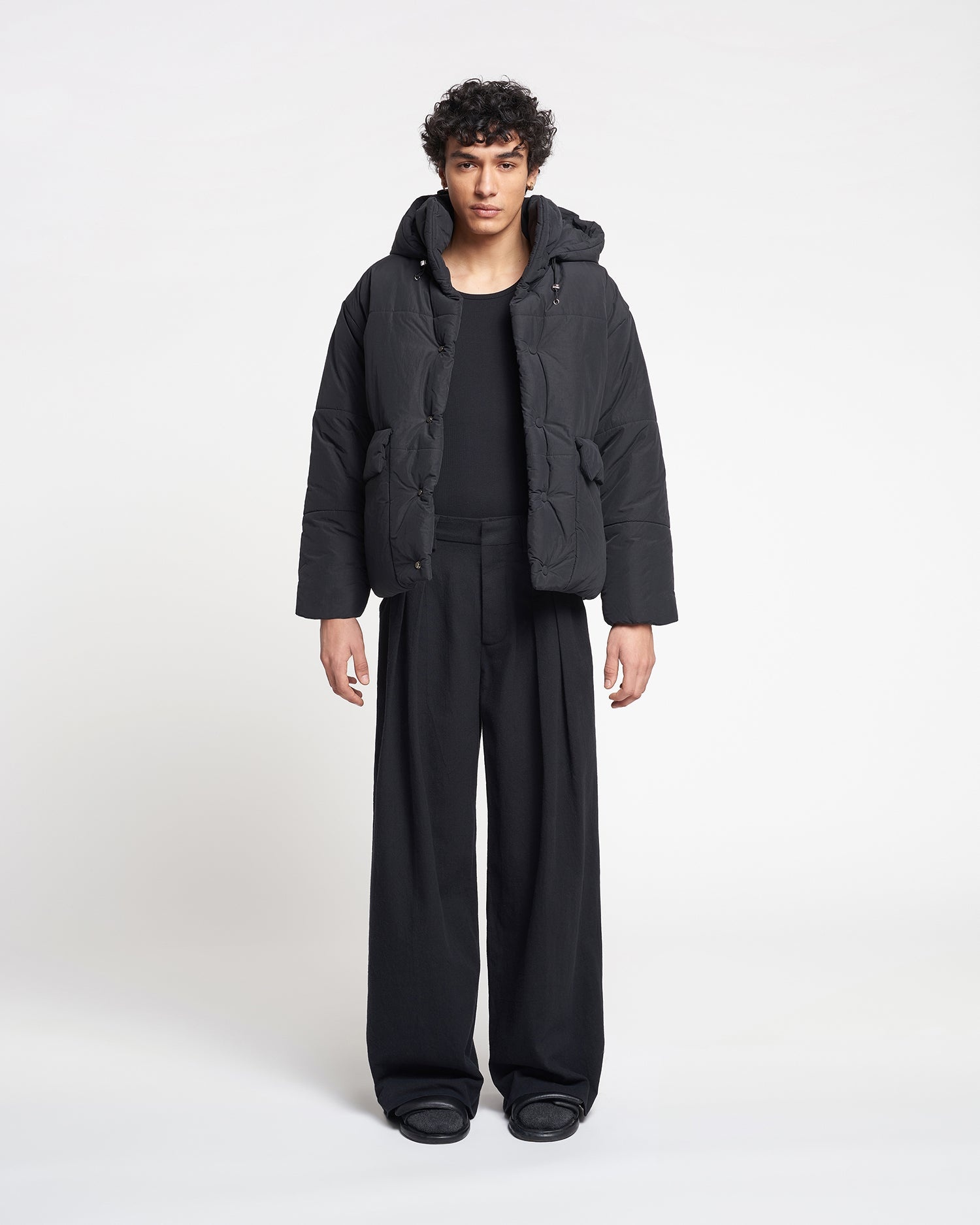 Tech Poplin Hooded Puffer Jacket - 2