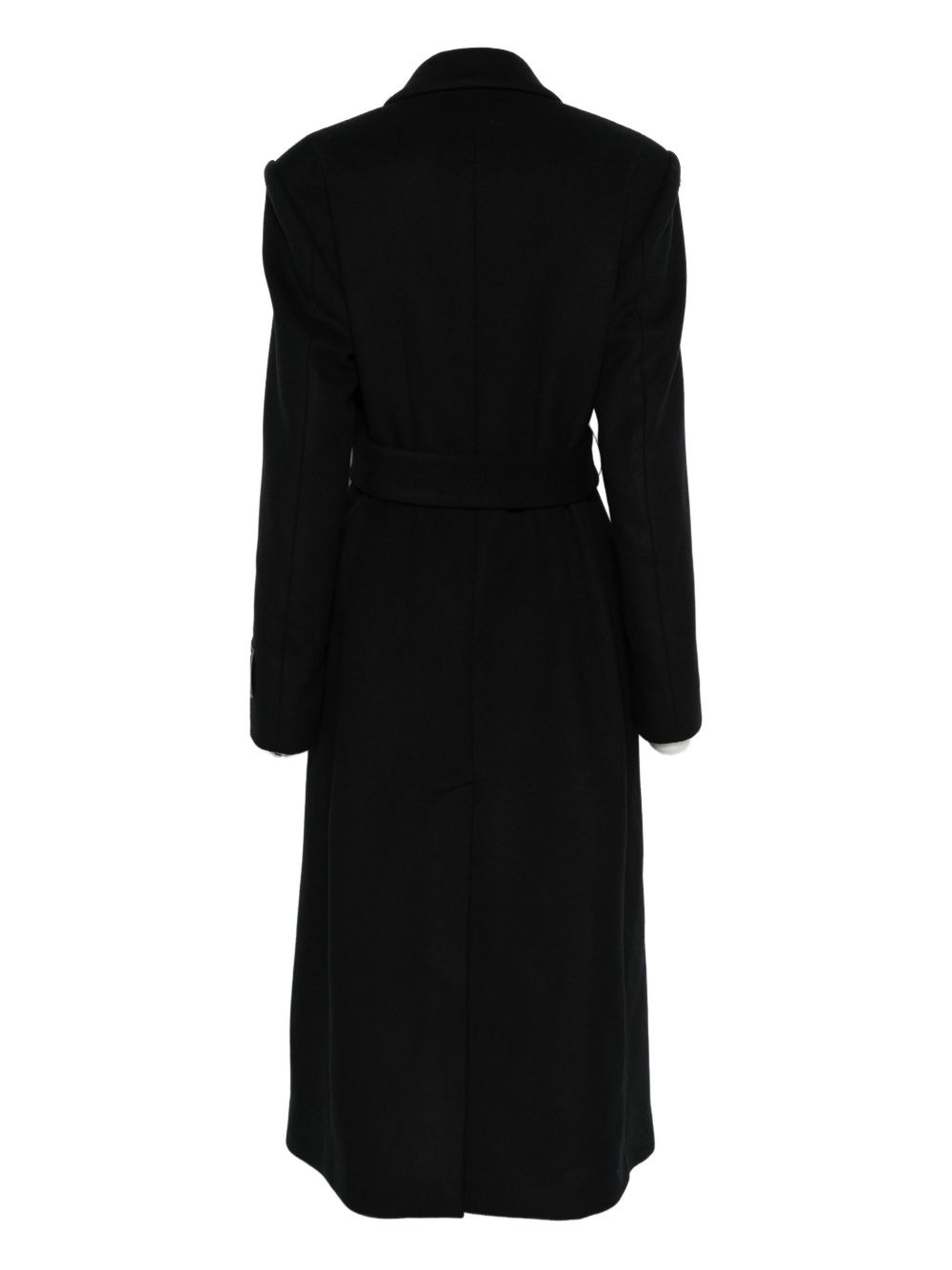 belted notched coat - 2