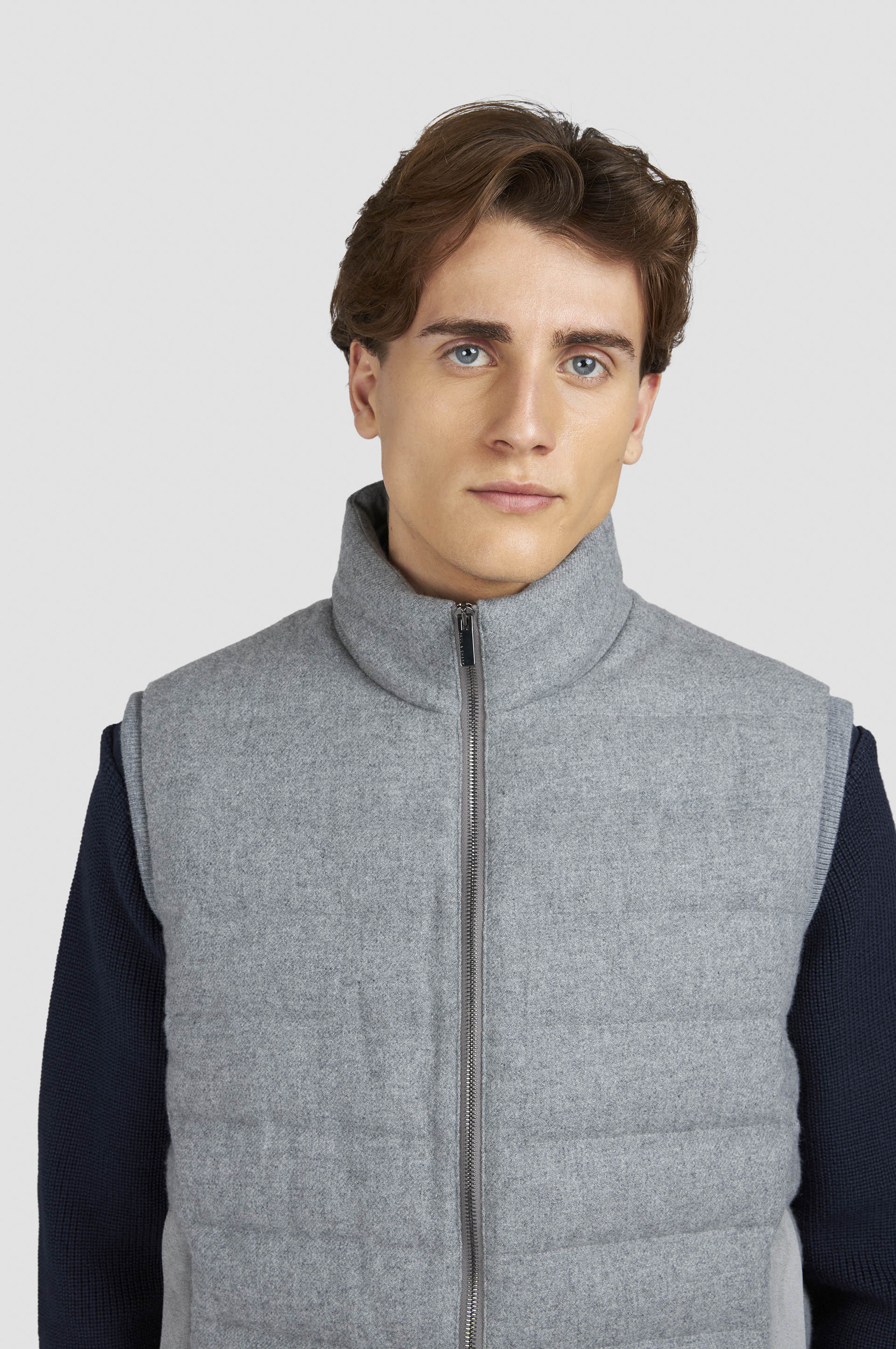 PADDED GILET IN WOOL AND CASHMERE - 4