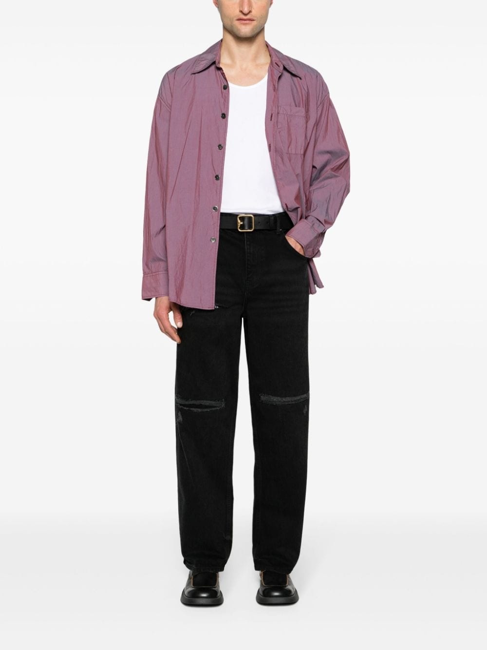 Borrowed cotton-blend shirt - 2