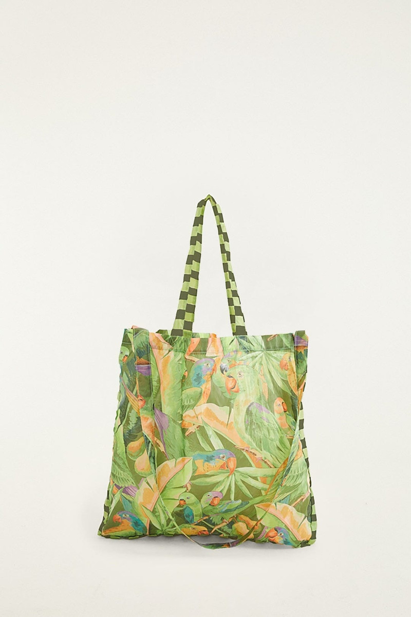Green Bird Jungle Tote Fruit Bag 1