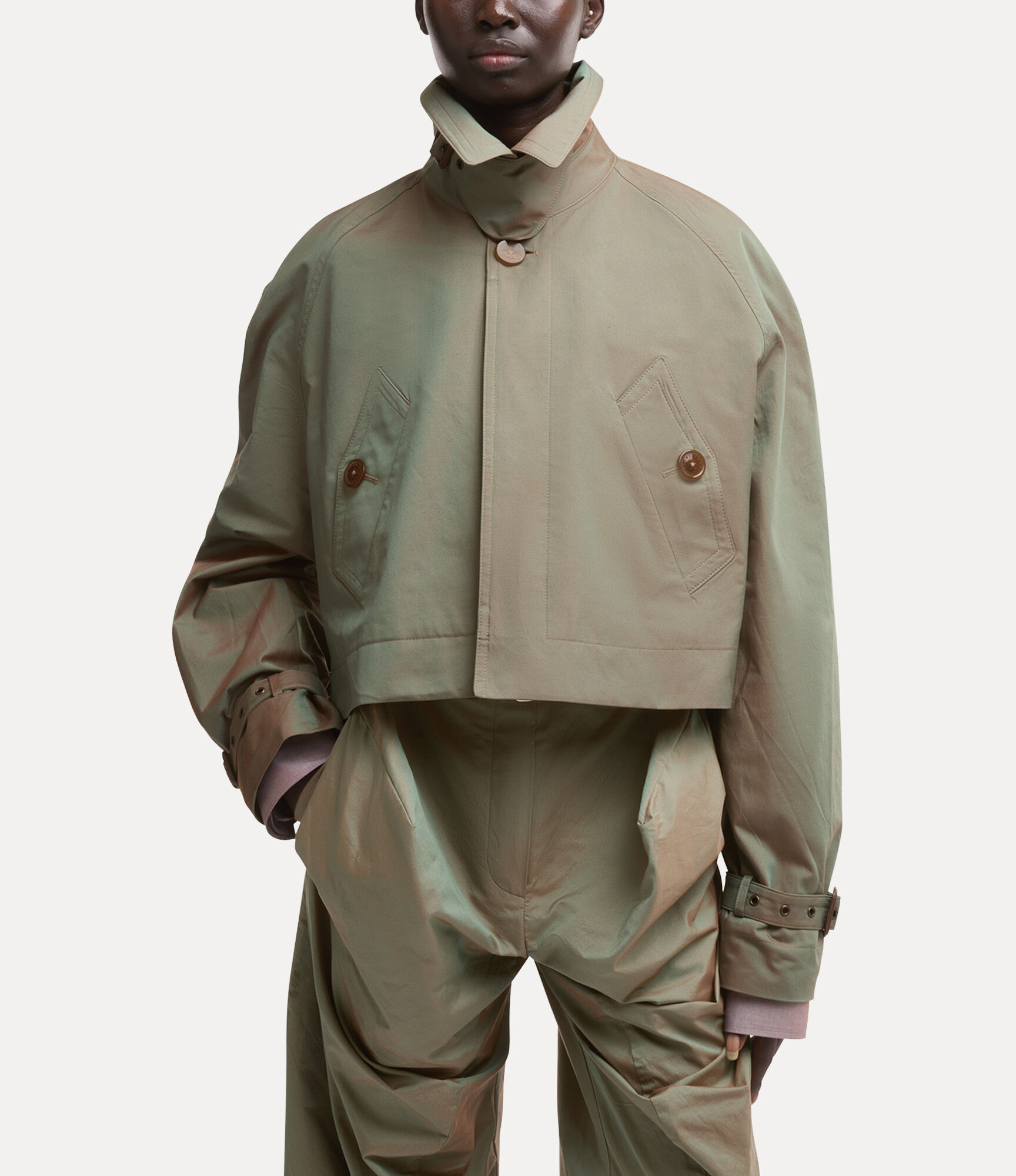 CUT OFF GRAZIANO TRENCH COAT - 4