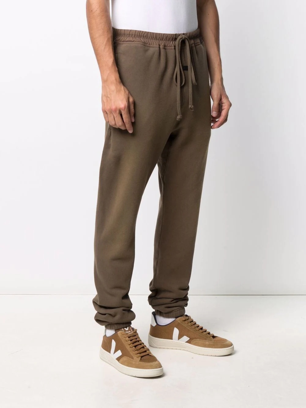 faded cotton track pants - 3