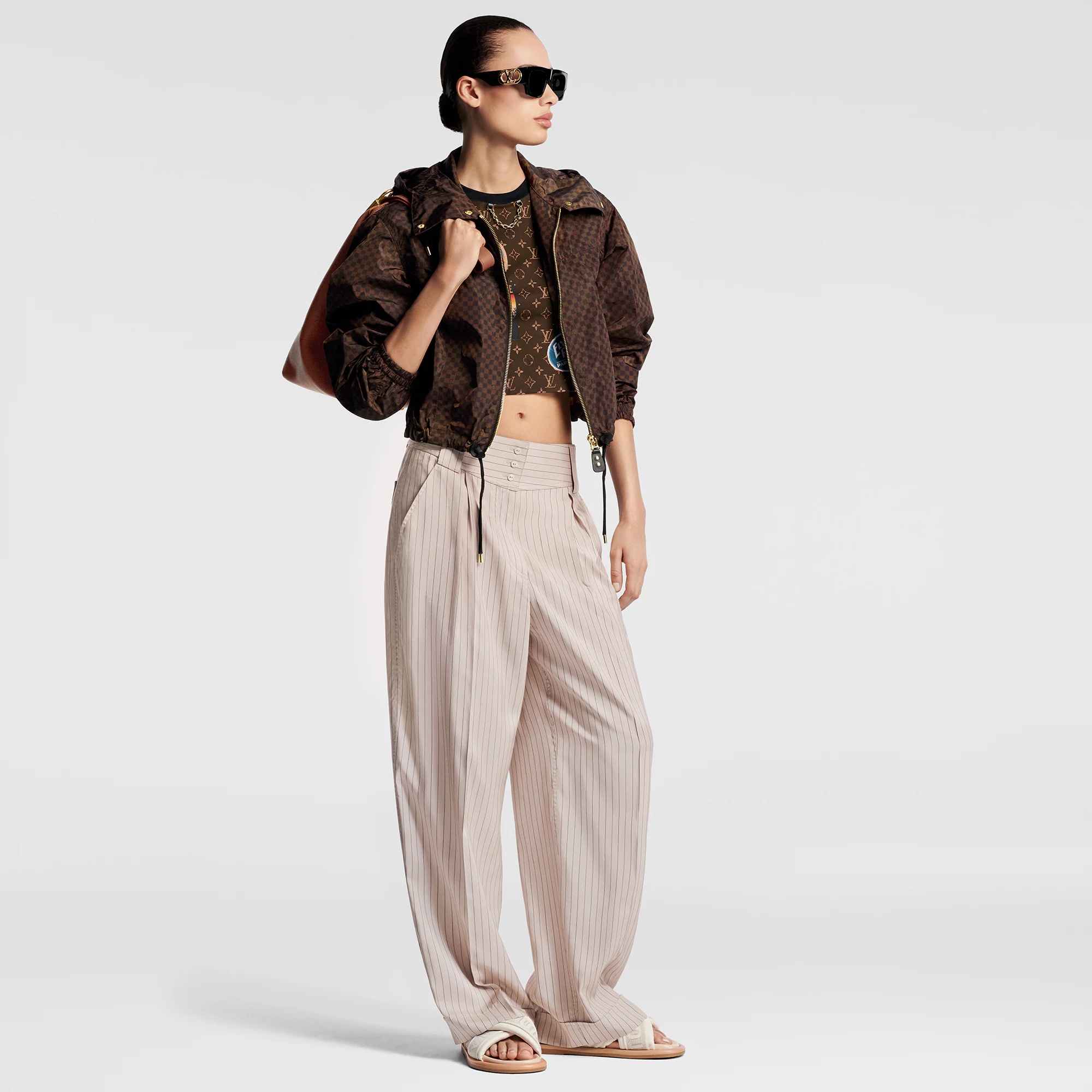 Hooded Damier Jacket - 4