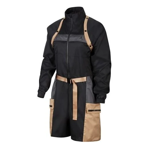 (WMNS) Air Jordan Next Utility Capsule Long Sleeve Shorts Black DD7090-010 - 1