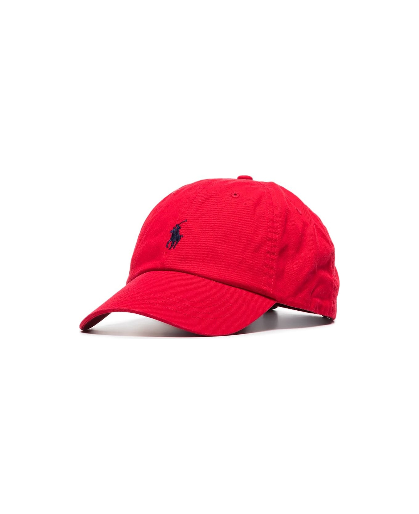 Red Baseball Hat With Blue Pony - 2