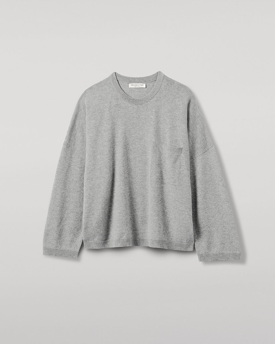 Gauzy Pocket Grey Cashmere Jumper - 1