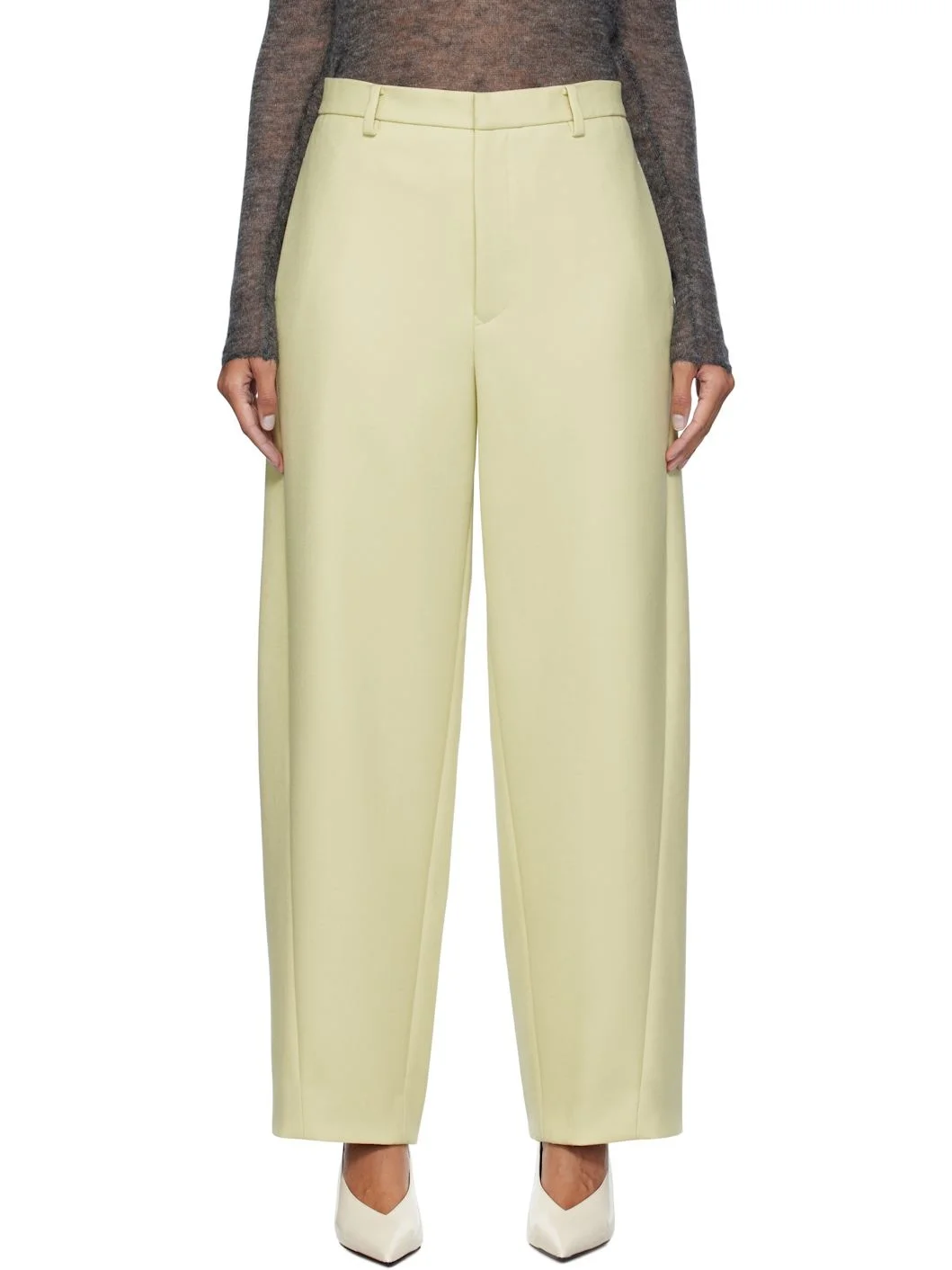 Yellow Light Melton Trousers - 1