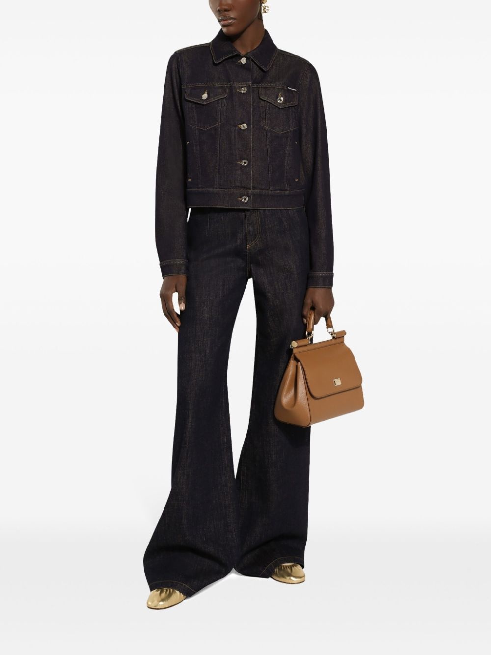 high-waisted flared jeans - 2
