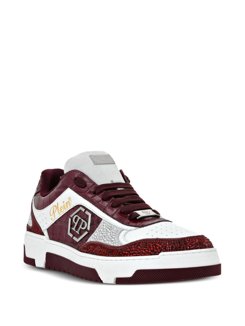 PHILIPP PLEIN Mix crocodile-effect sneakers outlook