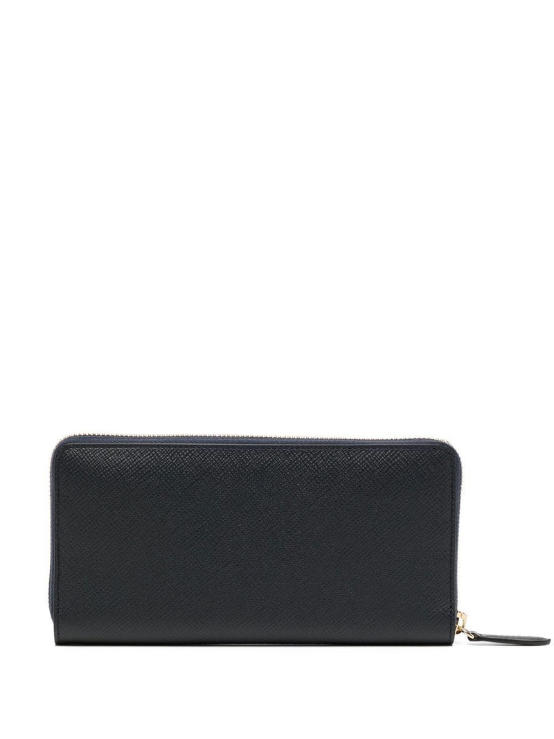 Smythson leather zip-up wallet outlook