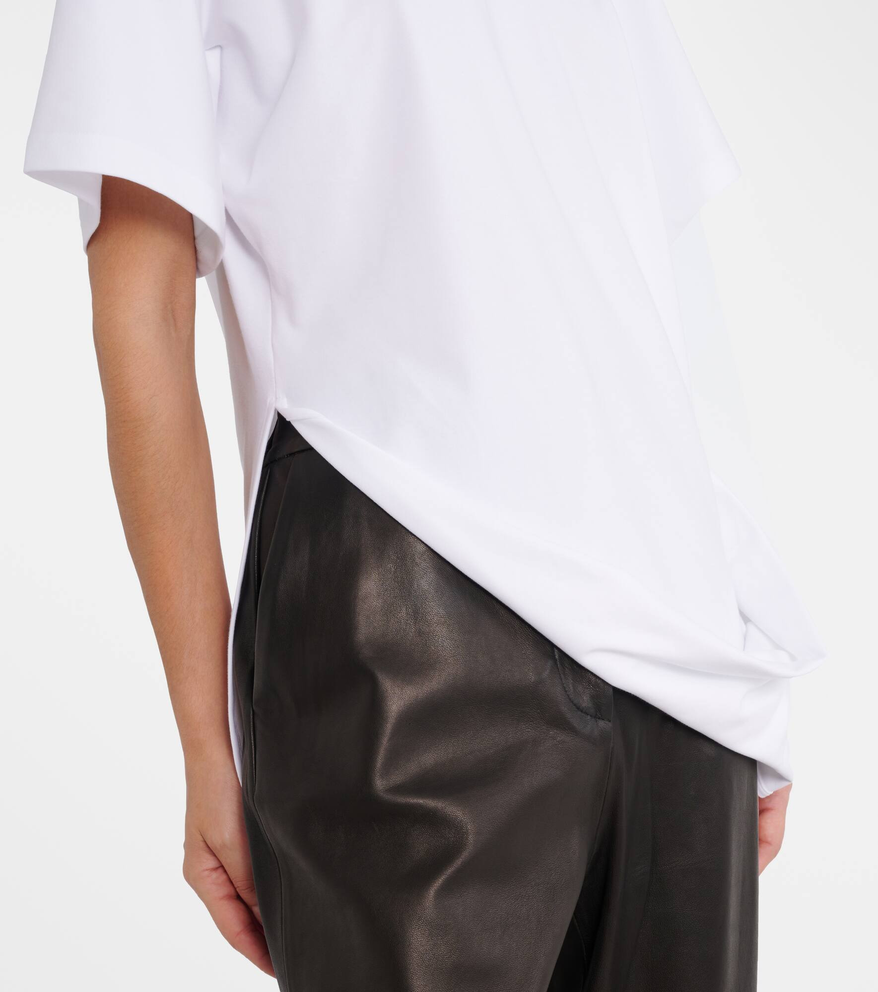 Keras asymmetric cotton-blend T-shirt - 5