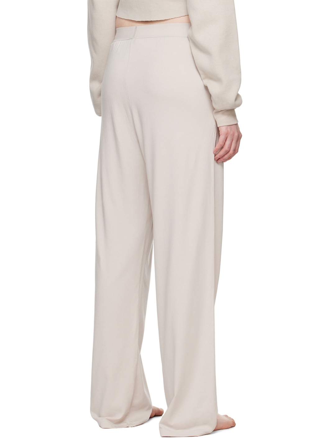 Beige Boyfriend Loose Lounge Pants - 3
