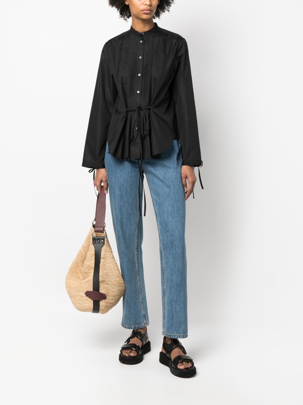 peplum button-down shirt - 2