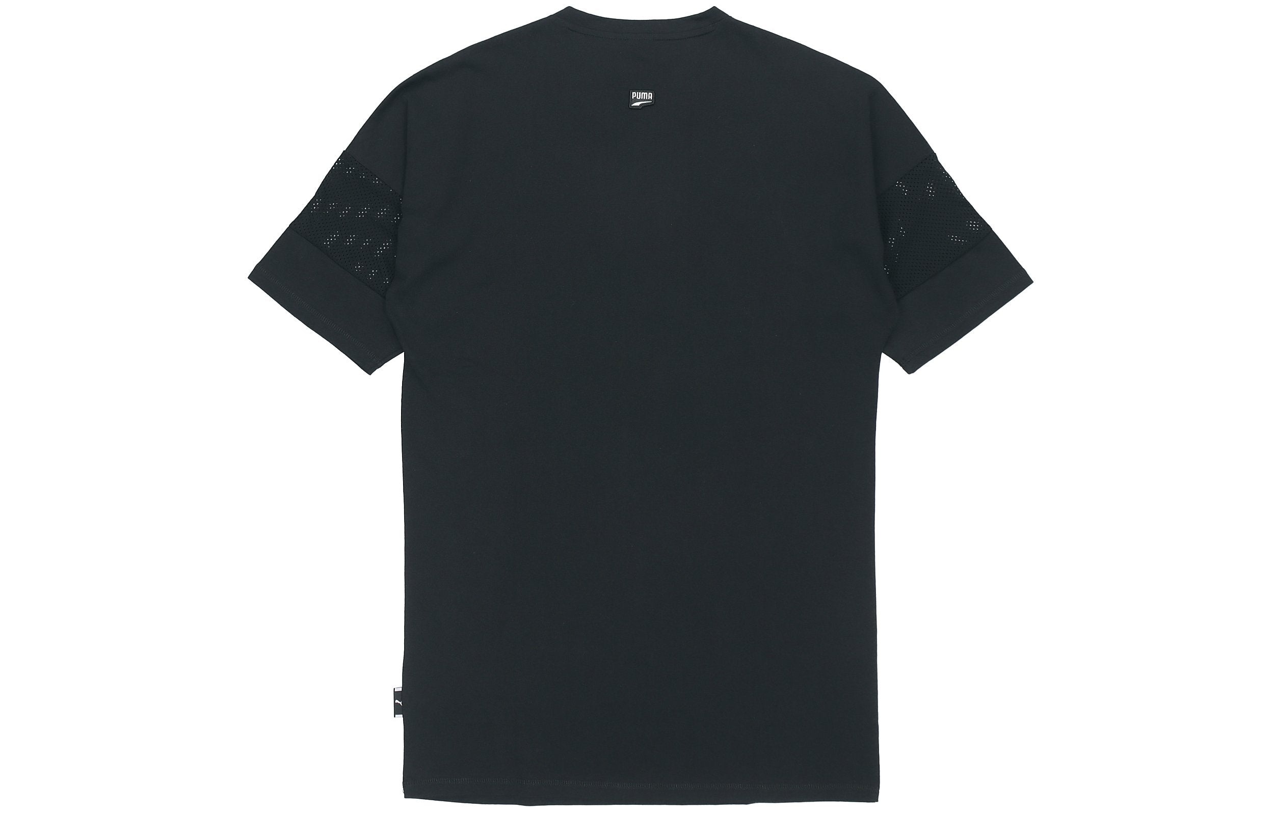 (WMNS) PUMA Casual Sports Alphabet Printing Short Sleeve Black 597473-01 - 2