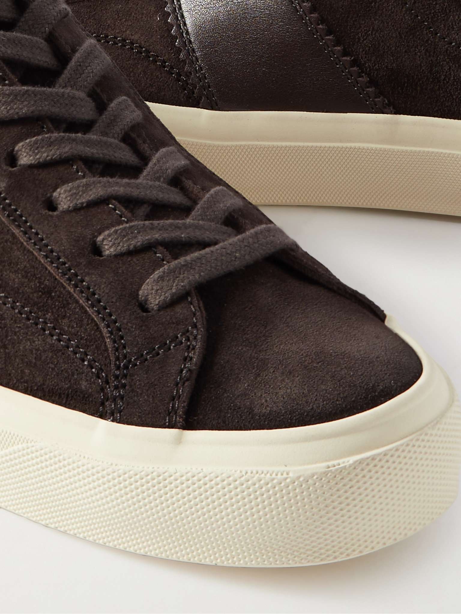 Cambridge Leather-Trimmed Suede Sneakers - 6