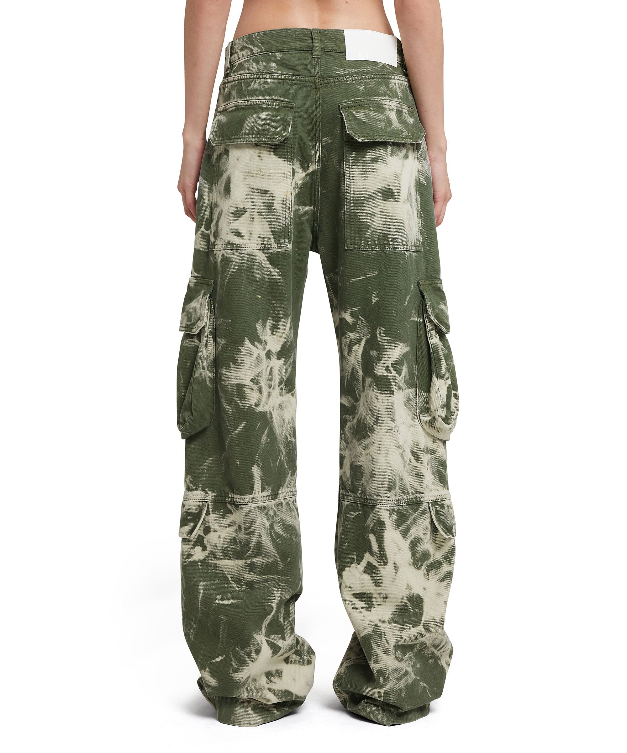 Cargo pants with marbleized tie-dye treatment - 3