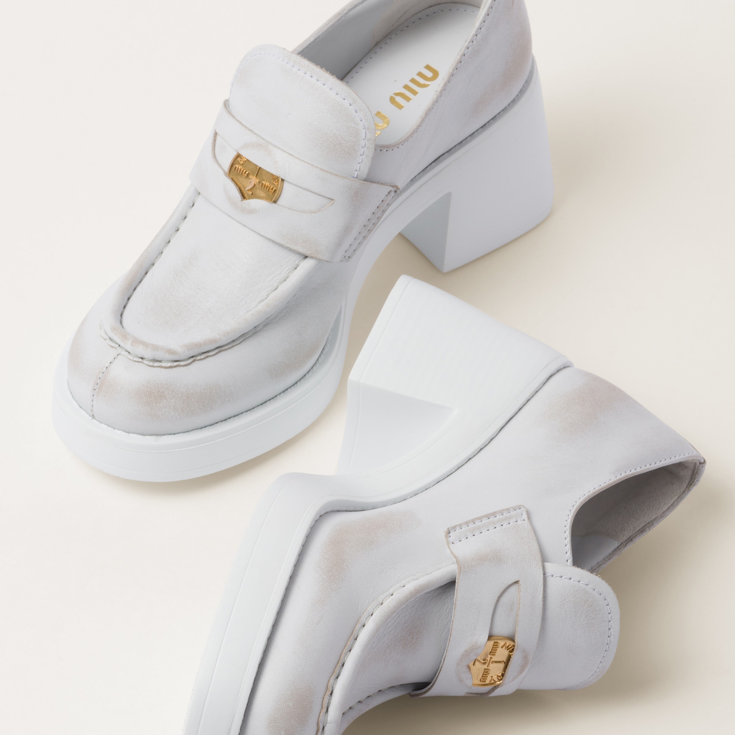 Leather penny loafers - 4