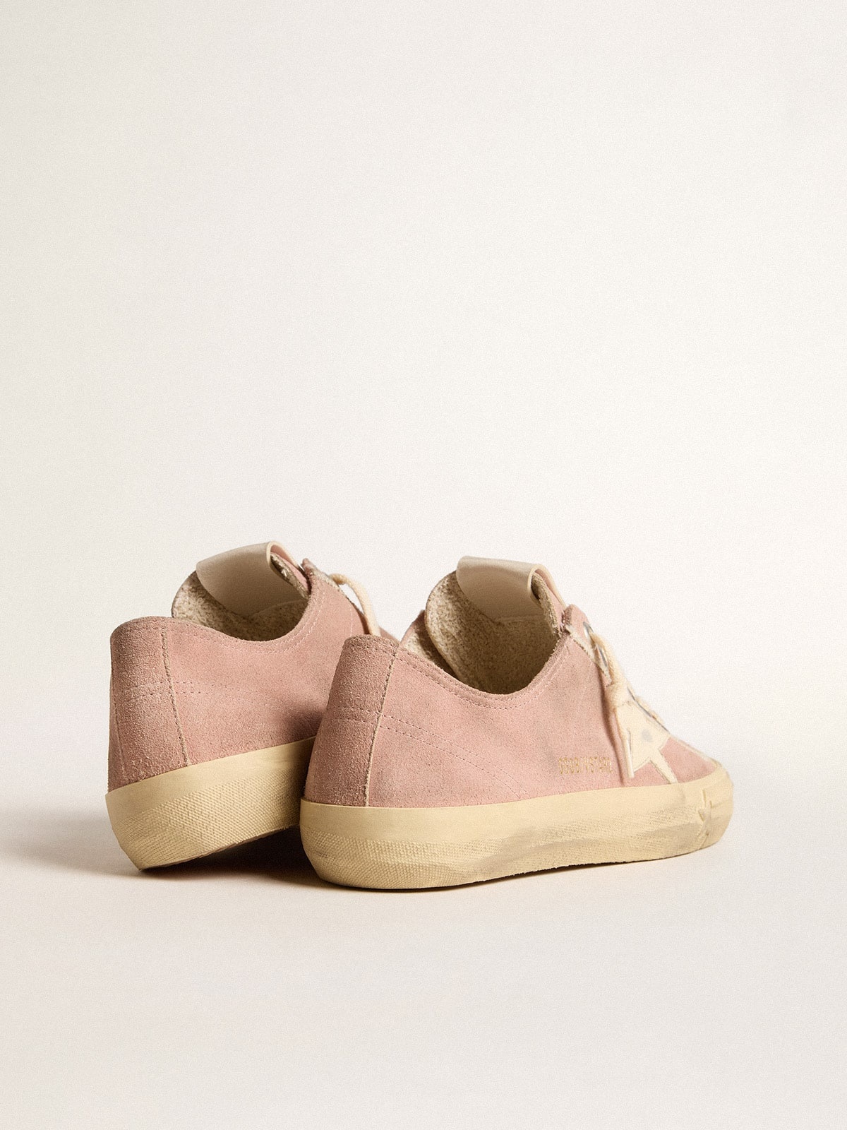 V-Star in pink suede with cream leather star - 4