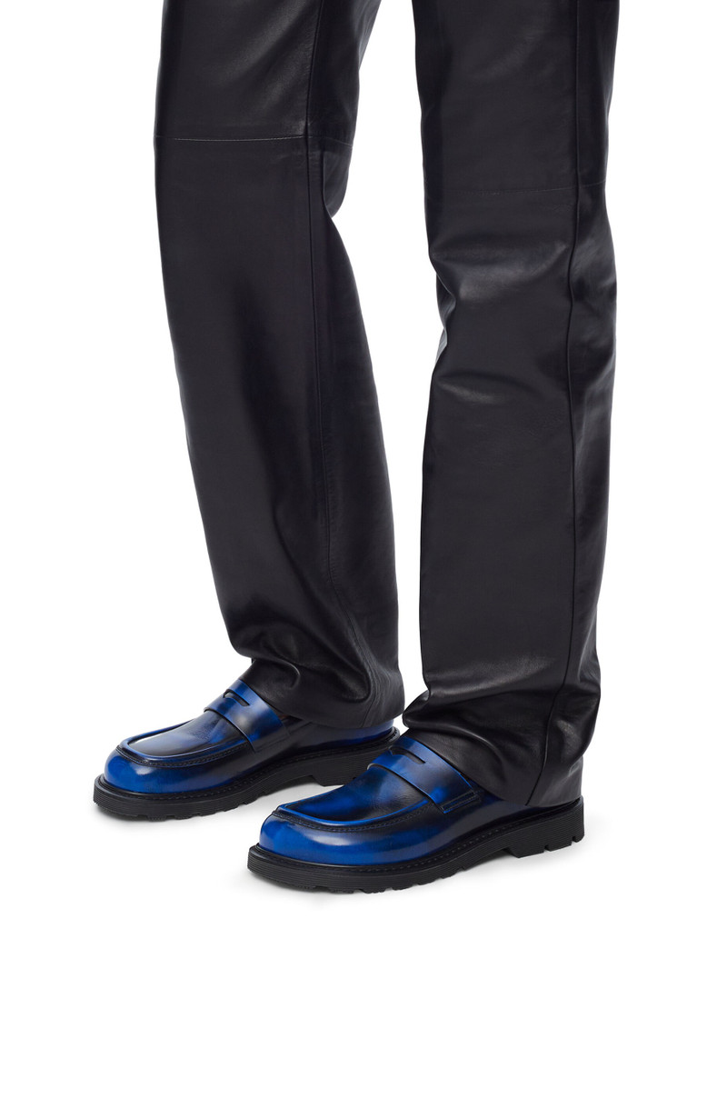 Loewe Blaze loafer in bicolour brushed-off calfskin outlook