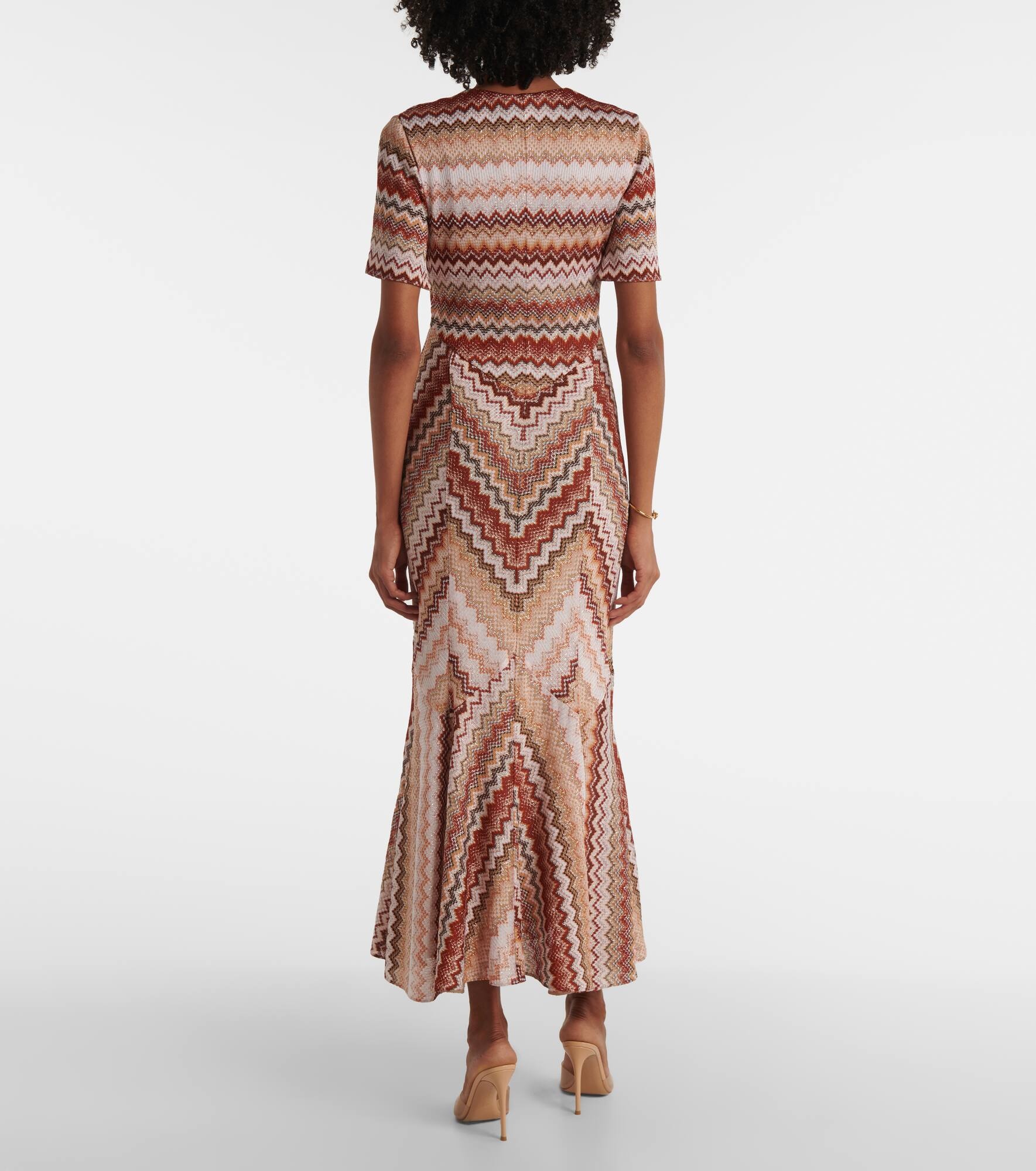 Zigzag lamé maxi dress - 3