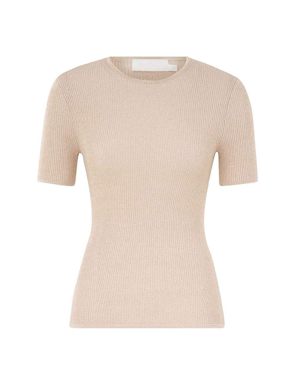 Halliday Rib T-Shirt Cream - 1