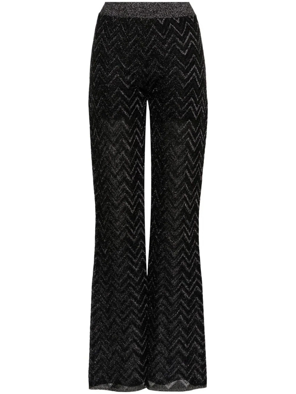 zigzag wide-leg trousers - 1