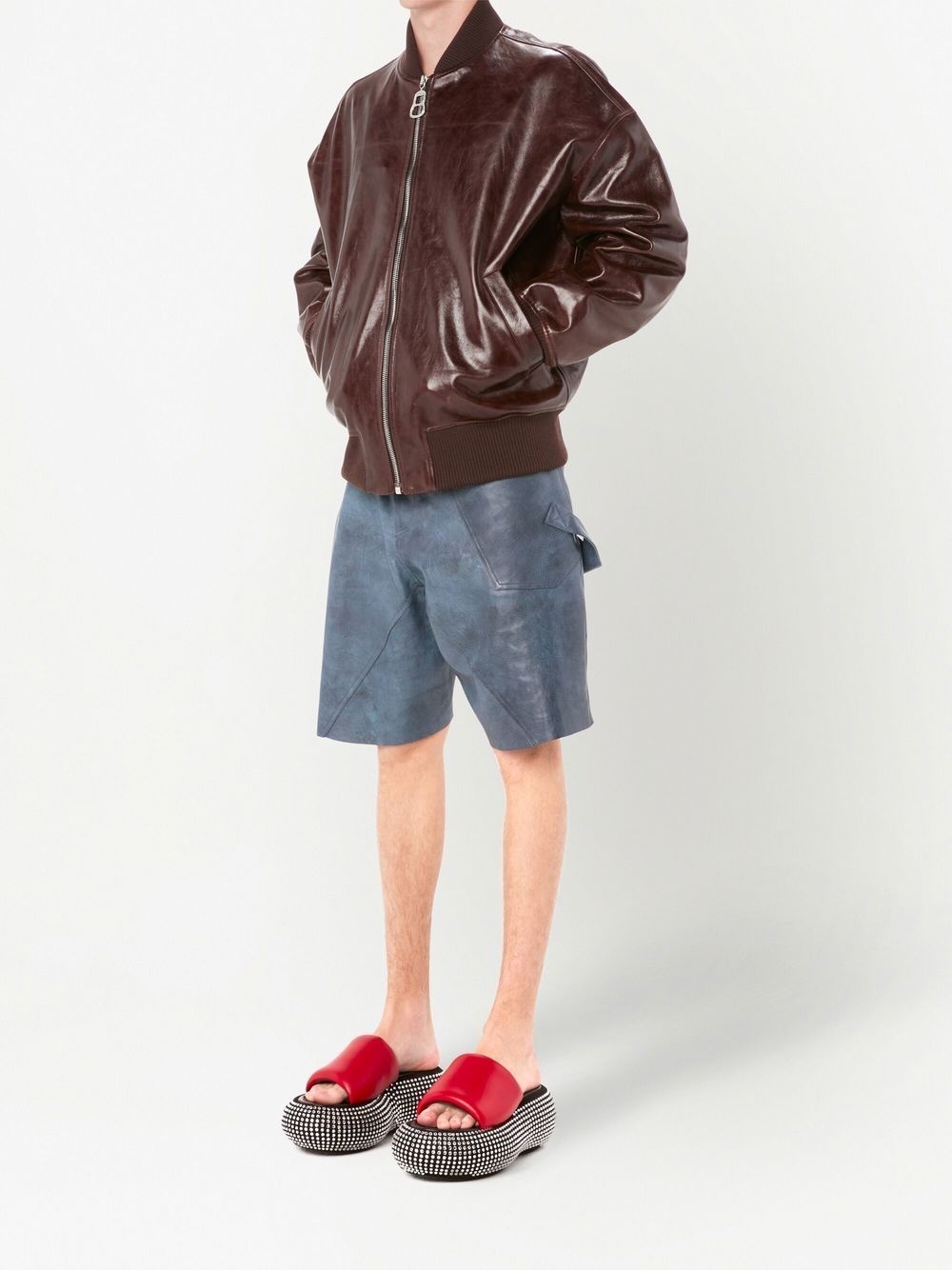 leather bomber jacket - 2