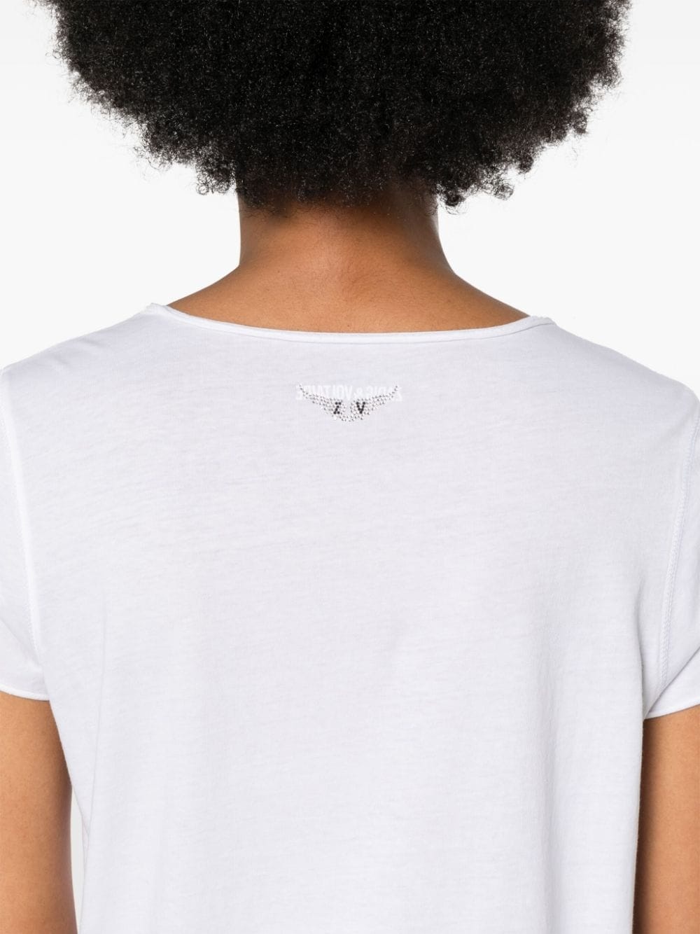 rhinestone-embellished cotton T-shirt - 5