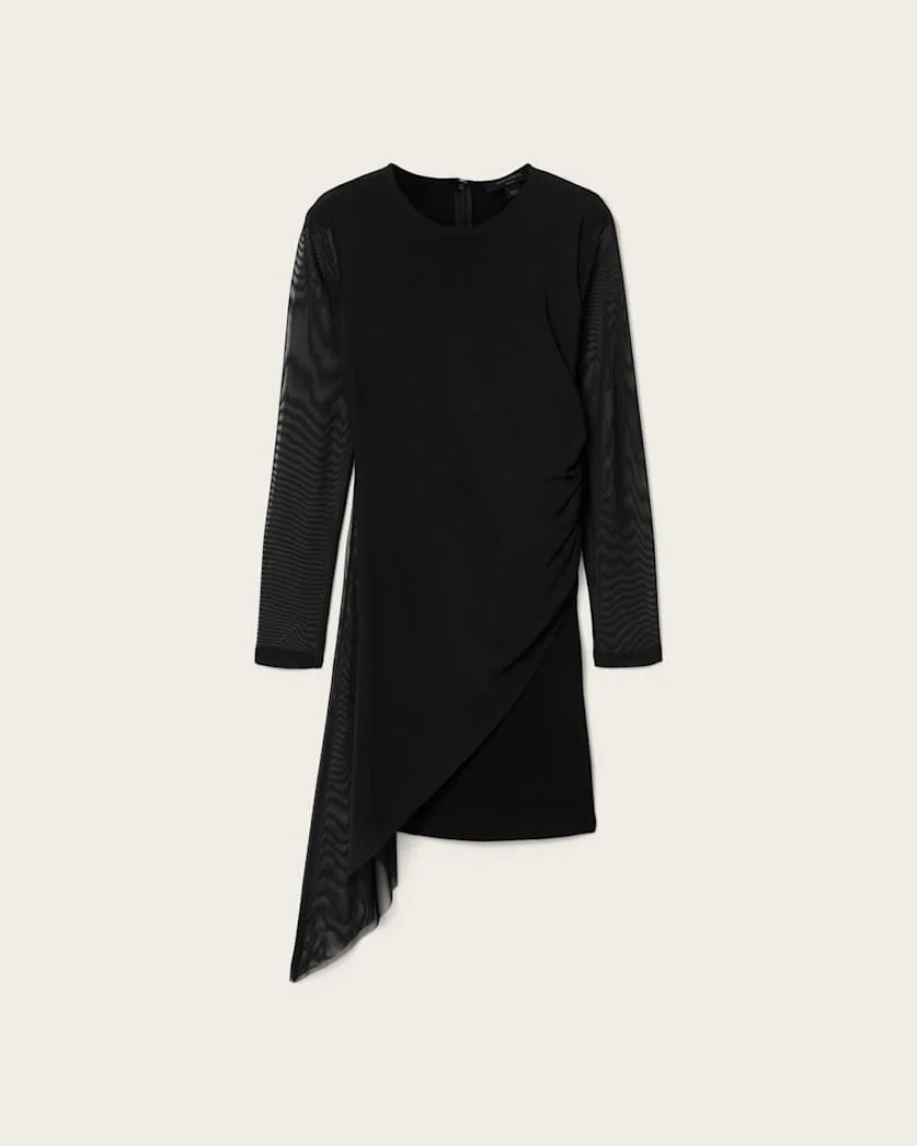 RILEY MESH OVERLAY MINI DRESS - 1