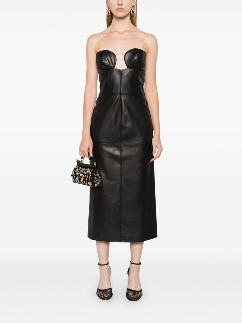 NENSI DOJAKA leather midi dress outlook
