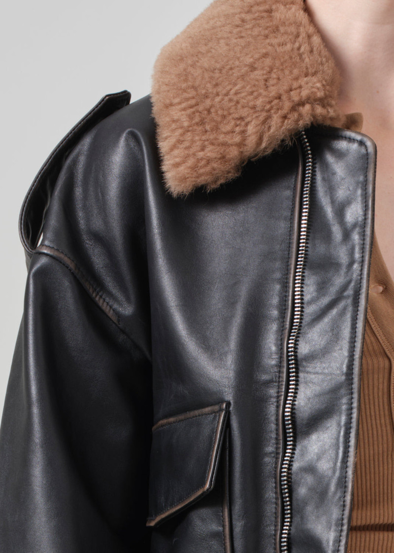 Santiago Pilot Jacket In Hickory 5