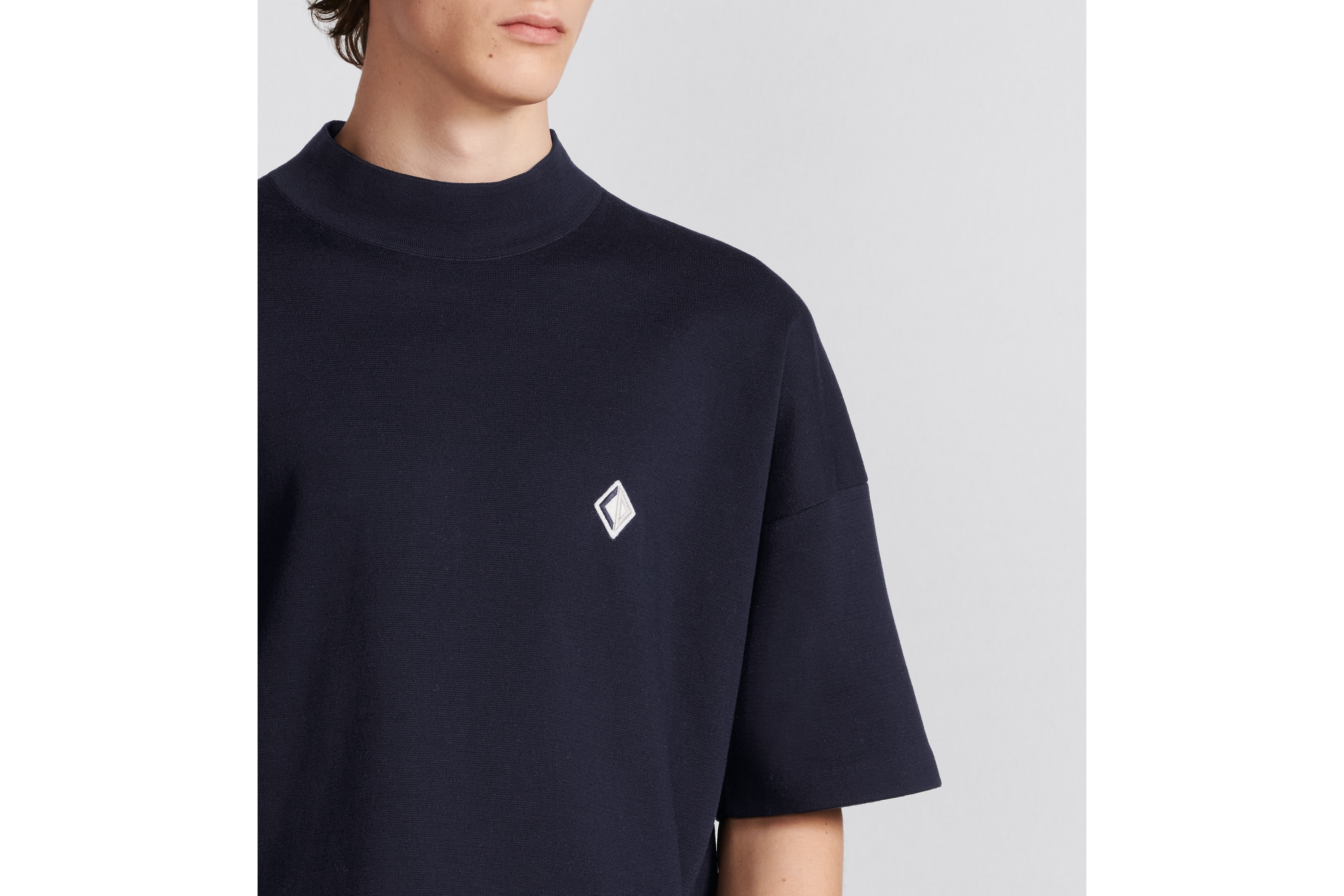 CD Diamond Oversized Short-Sleeved Sweater - 7