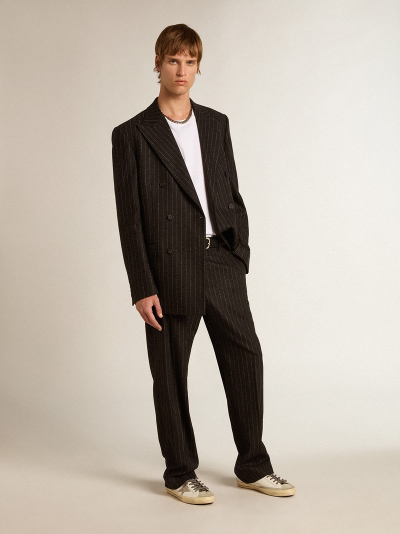 Golden Goose Men’s pants in dark gray wool outlook