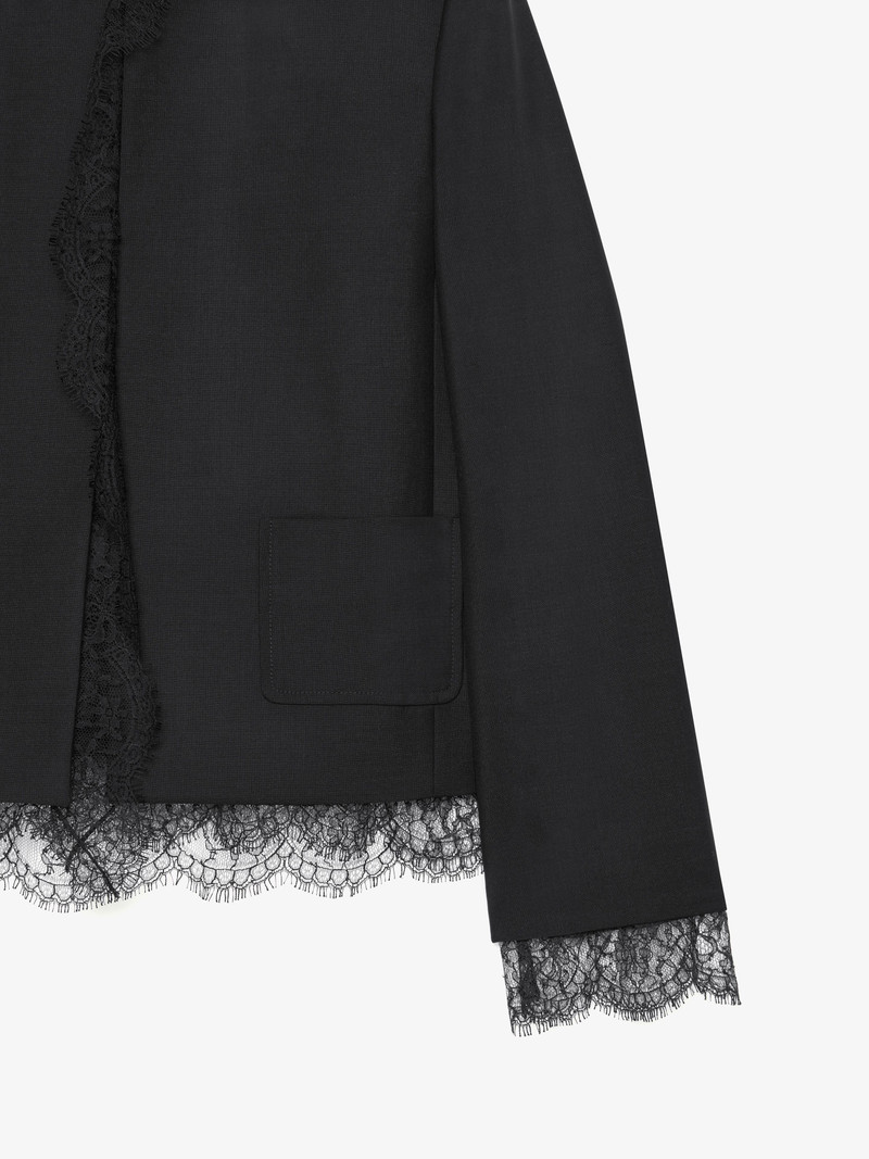 JACKET IN WOOL AND MOHAIR WITH LACE 5