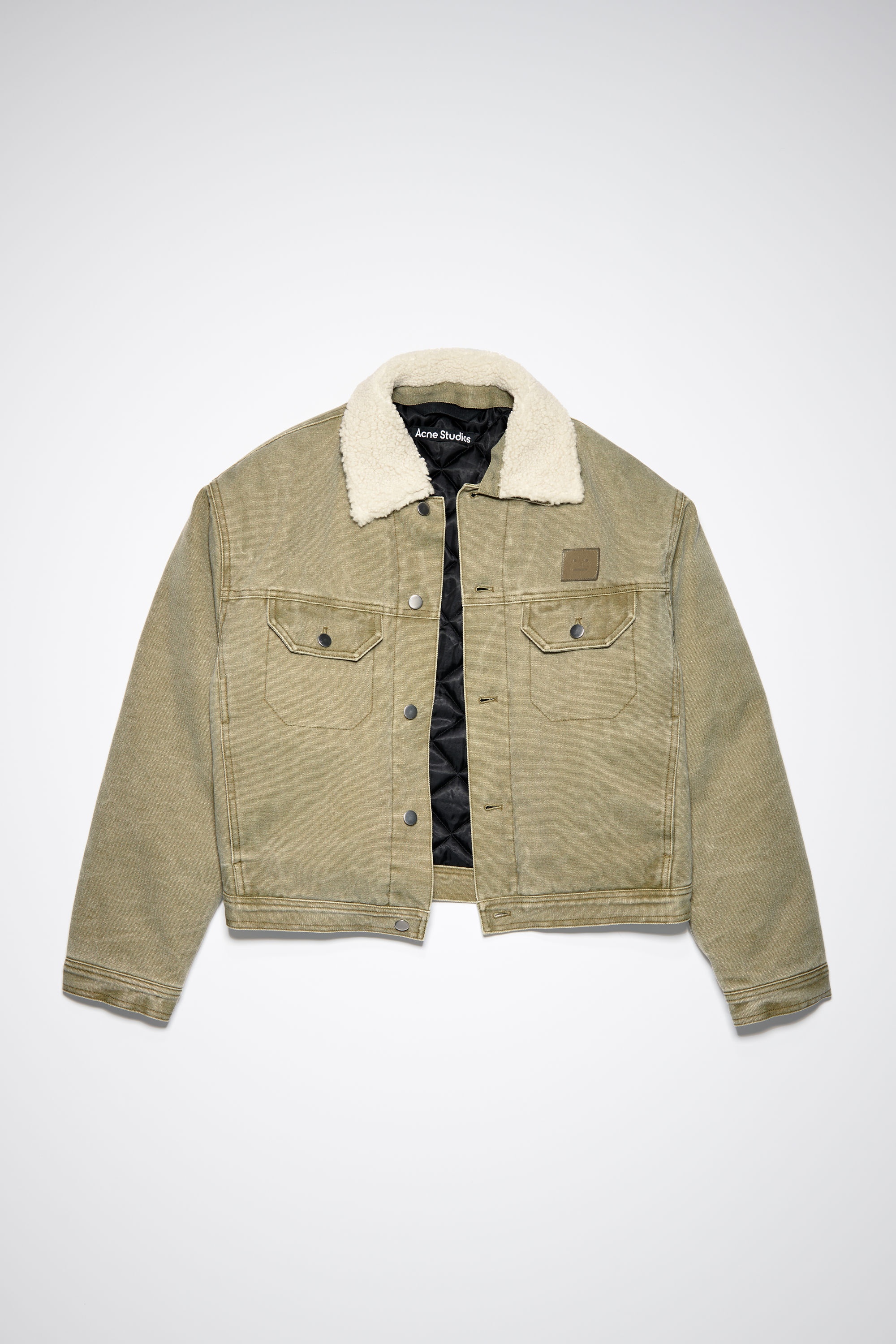 Canvas padded jacket - Khaki beige - 7