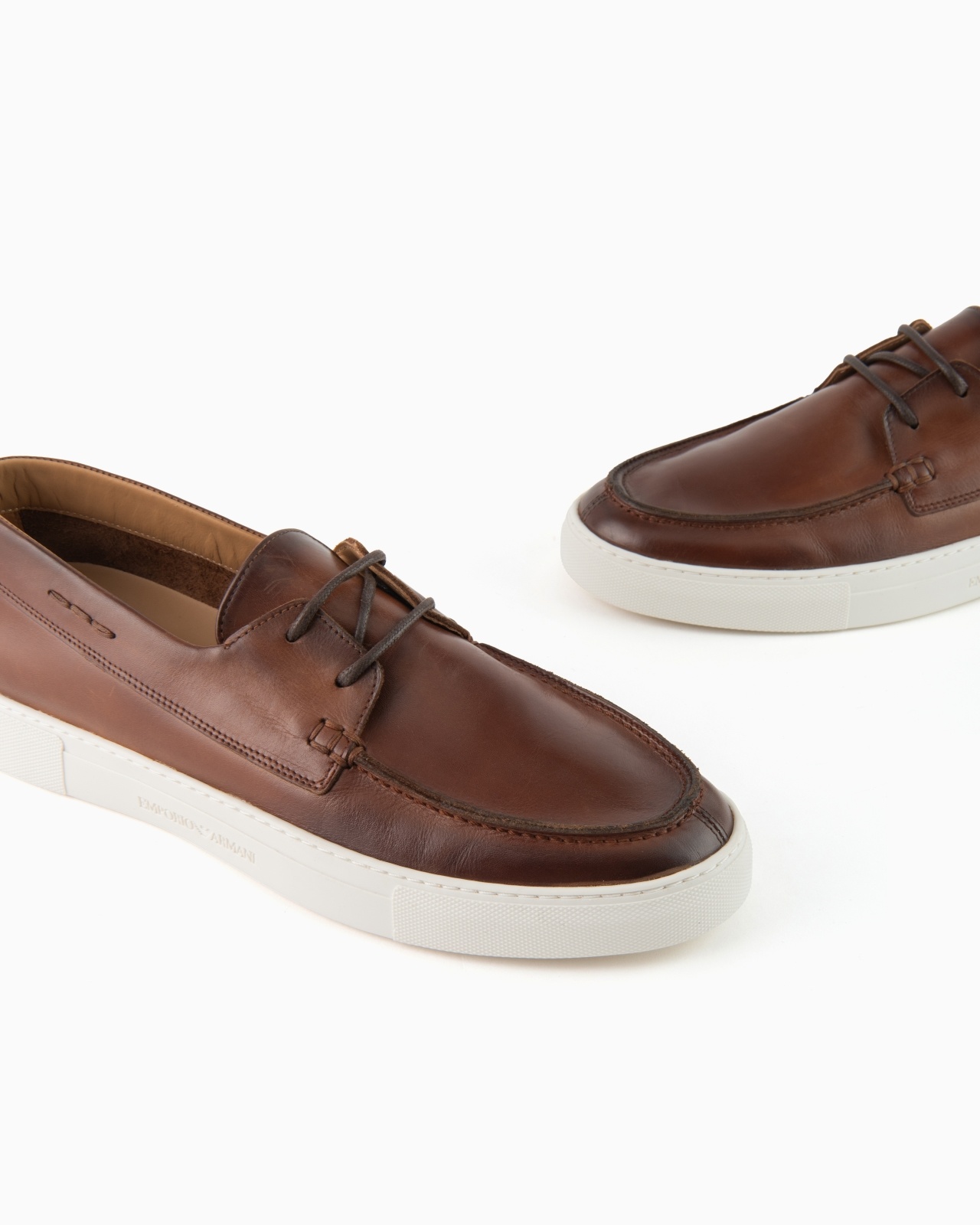 DAPPLED LEATHER BOAT SHOES - 5