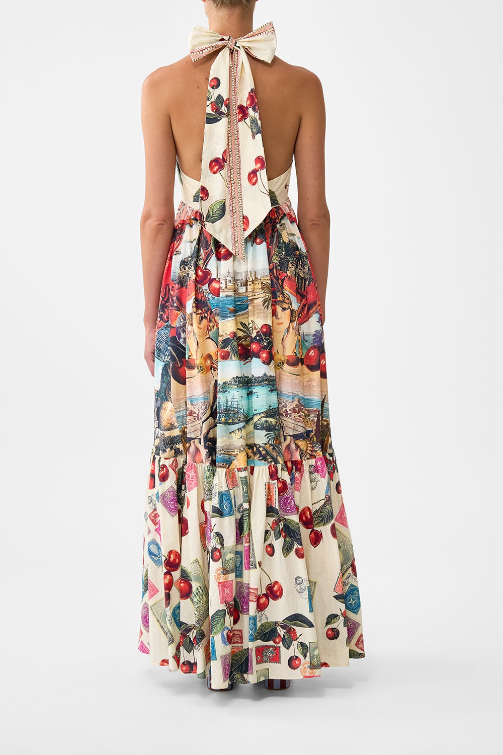 RUFFLE HEM HALTER DRESS - 3