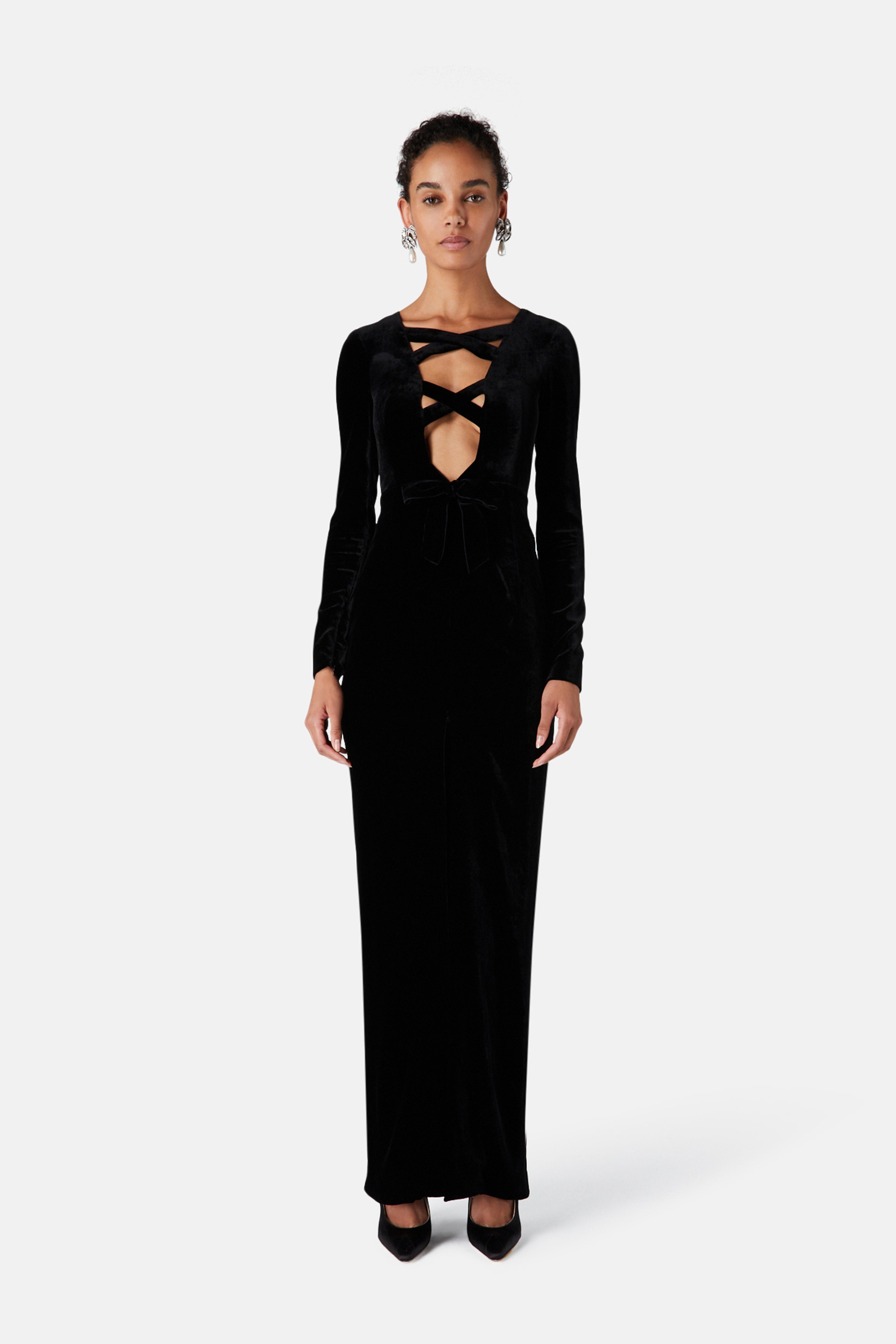 STRETCH VELVET DRESS - 3