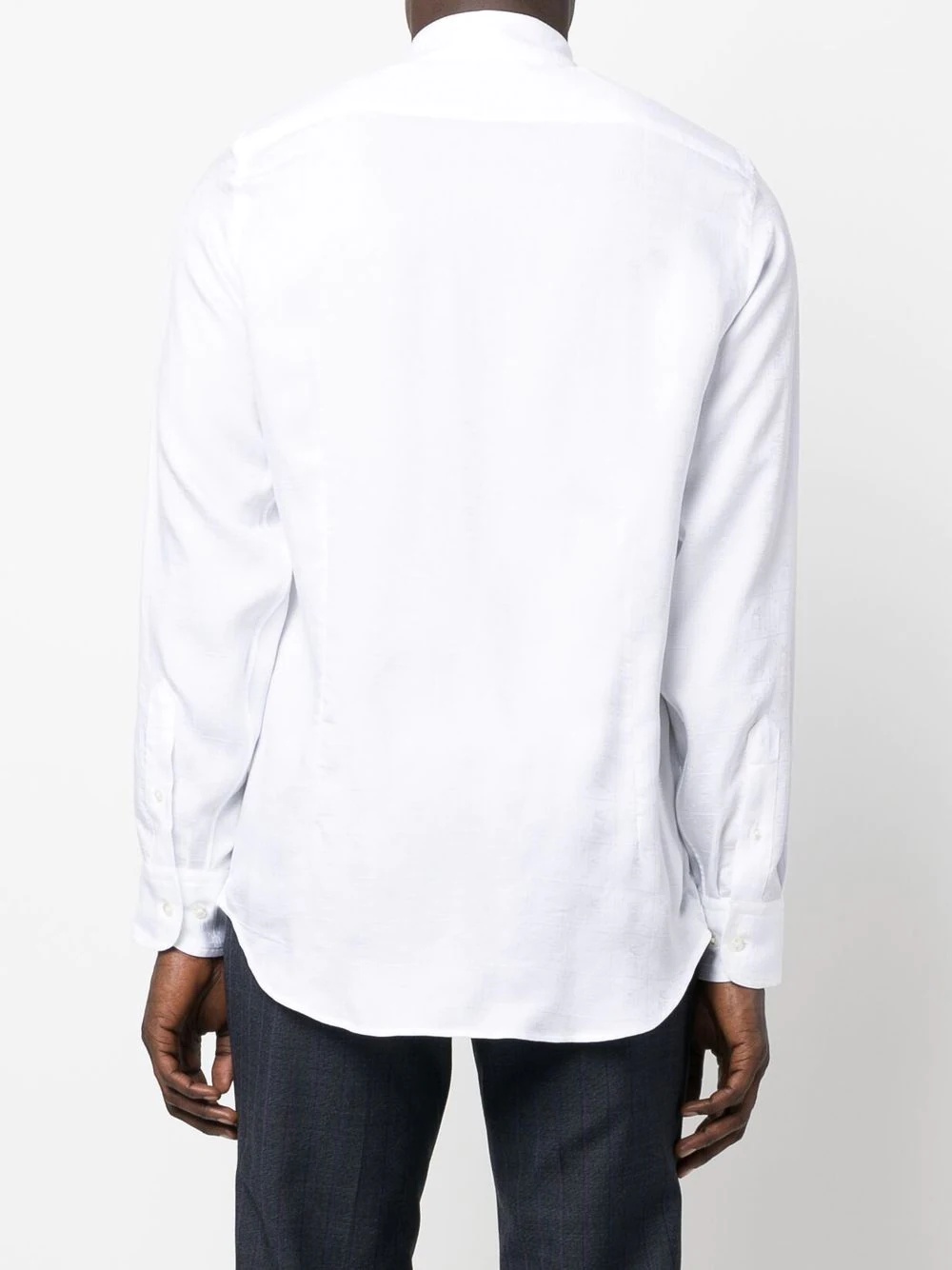 point-collar lyocell shirt - 4