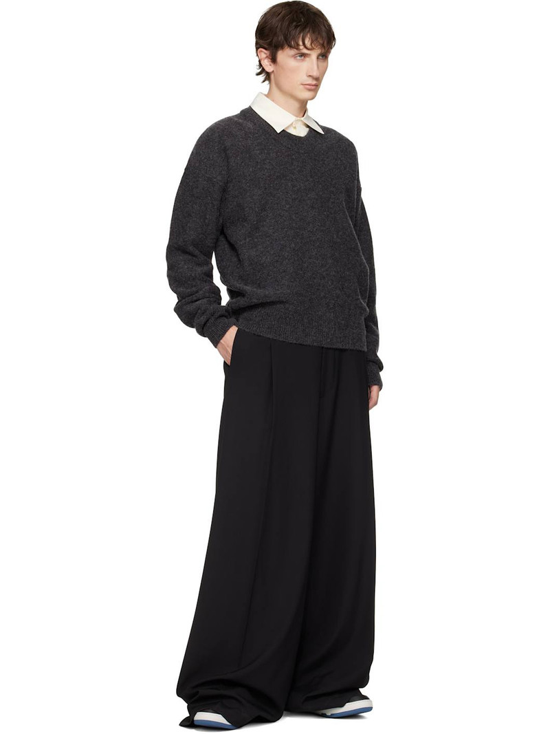 Lanvin Blue Curb Leather Sneakers outlook