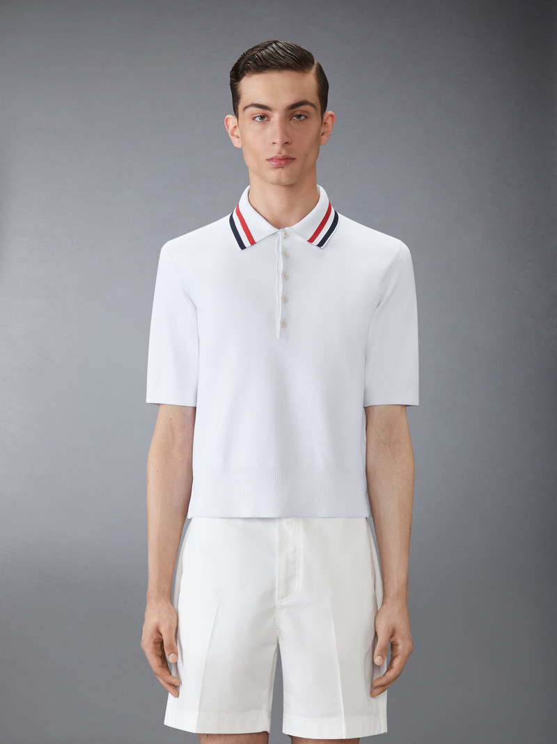 Thom Browne STRETCH VISCOSE TENNIS POLO outlook