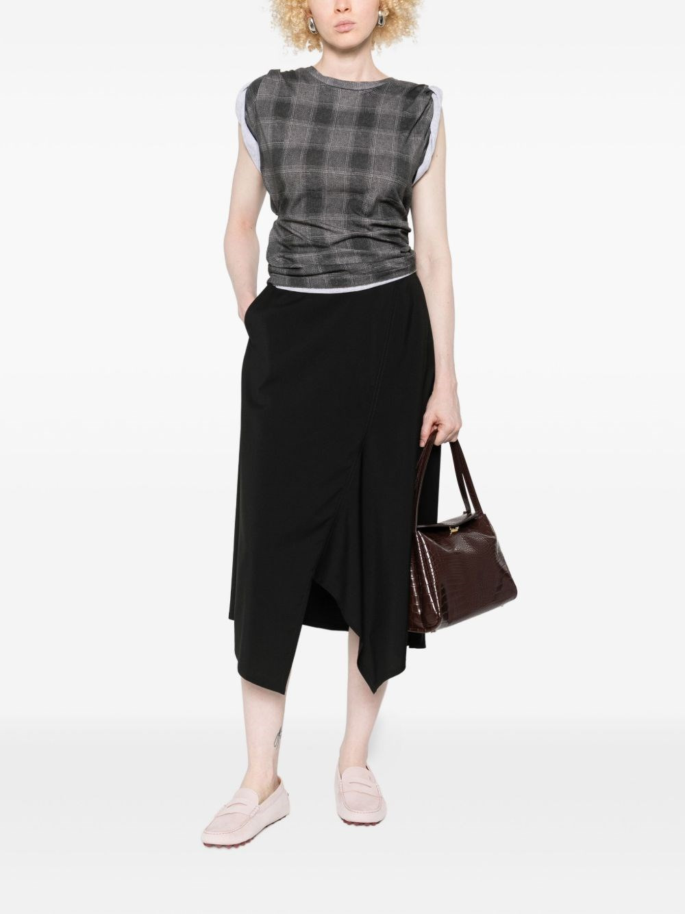 Wool asymmetric skirt - 4