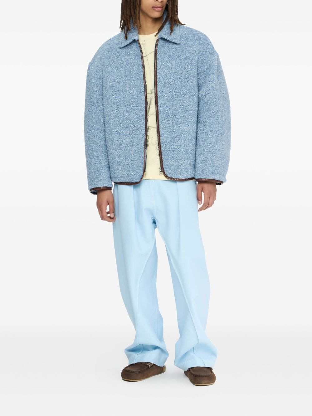 textured zip-front jacket - 2