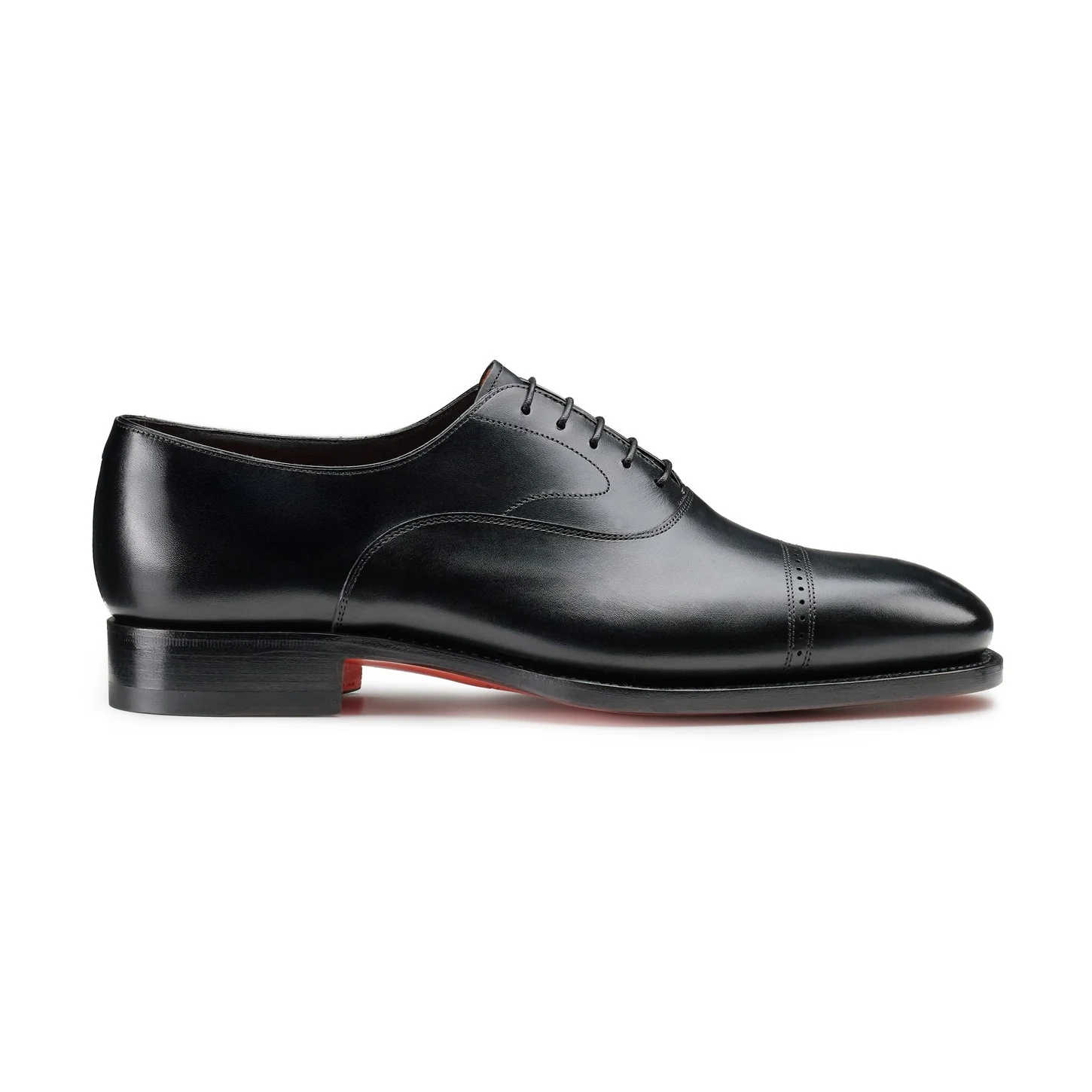 Men's black leather Oxford lace-up - 1