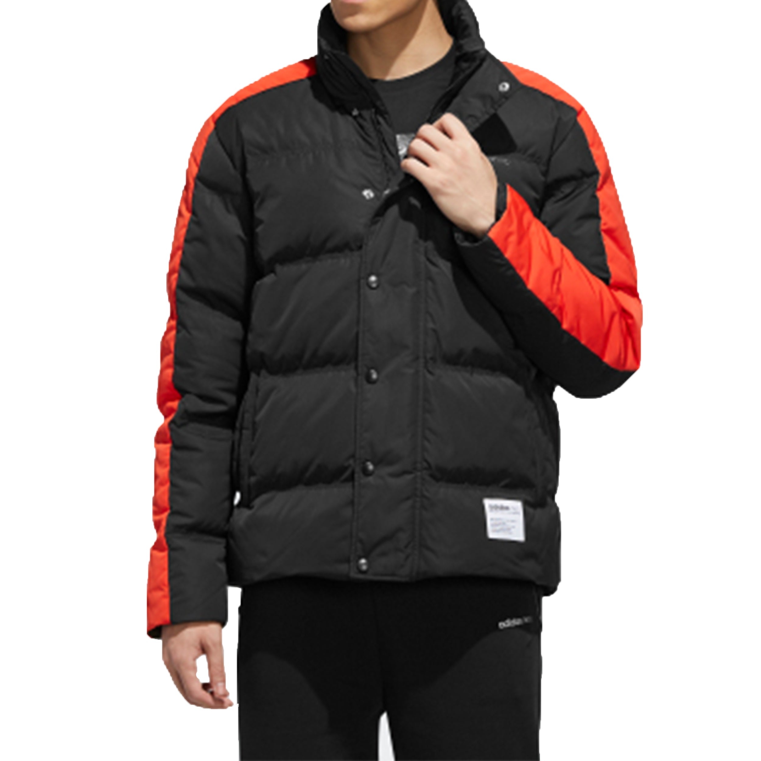 adidas neo M Ut Puffer Back Large logo Casual Down Jacket Black EI4413 - 3