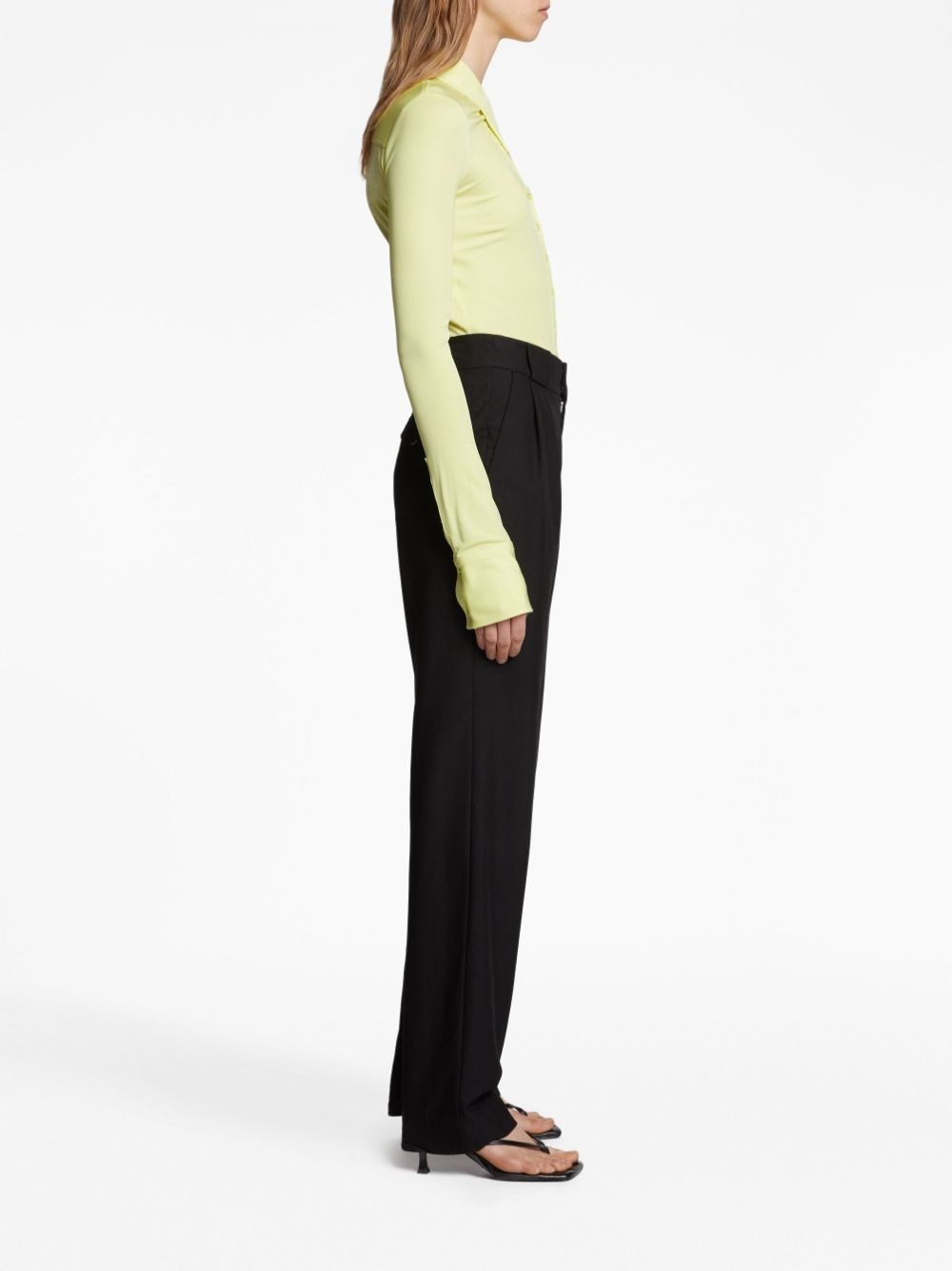 pleat-detail tailored trousers - 3