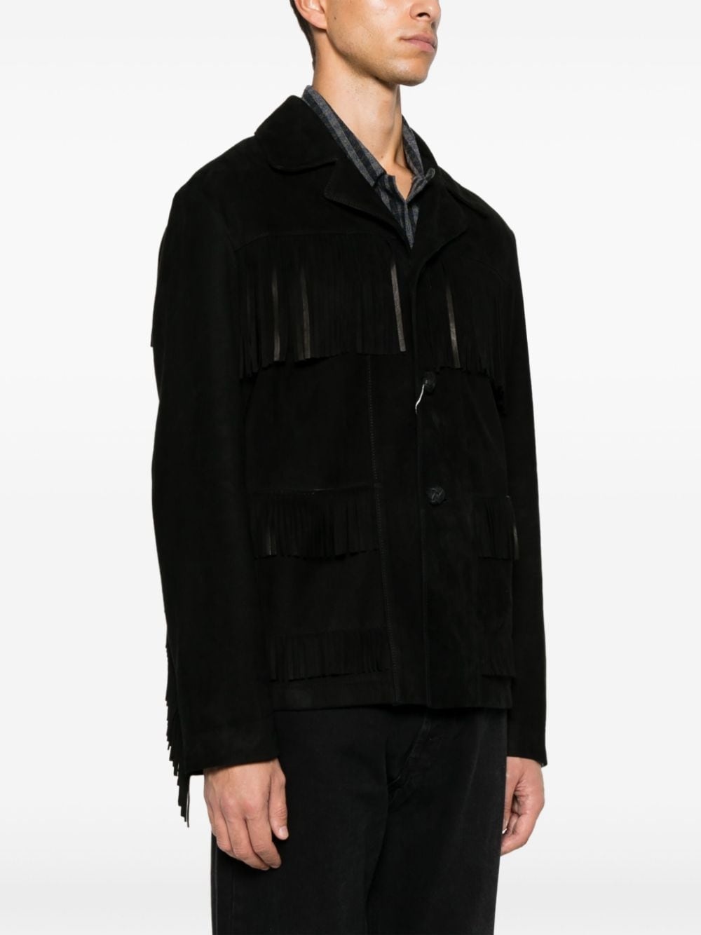 fringed suede jacket - 3